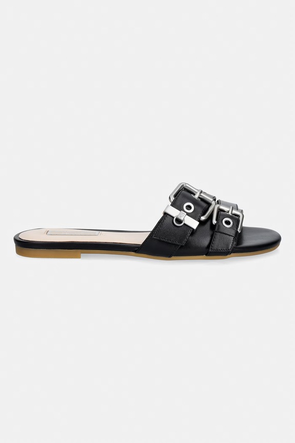 Liu Jo papuci pentru femei, din piele SANDY 12 SA6157P010222222 negru SS26