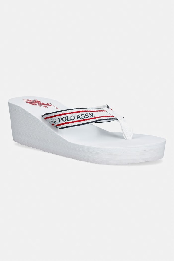 U.S. Polo Assn. șlapi pentru femei CHANY006B alb CHANY006W.6T3