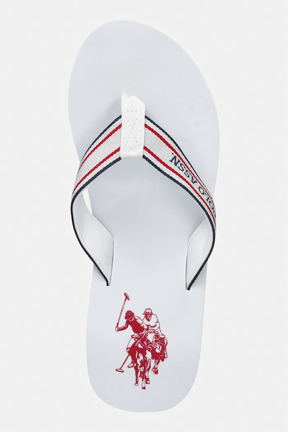 U.S. Polo Assn. șlapi pentru femei CHANY006B alb CHANY006W.6T3