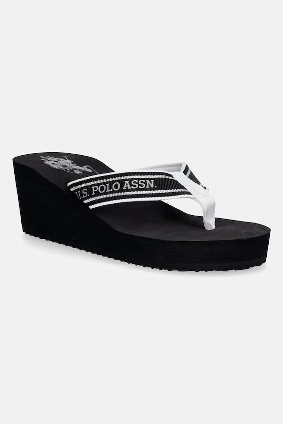 U.S. Polo Assn. șlapi pentru femei CHANY006B negru CHANY006W.6T3