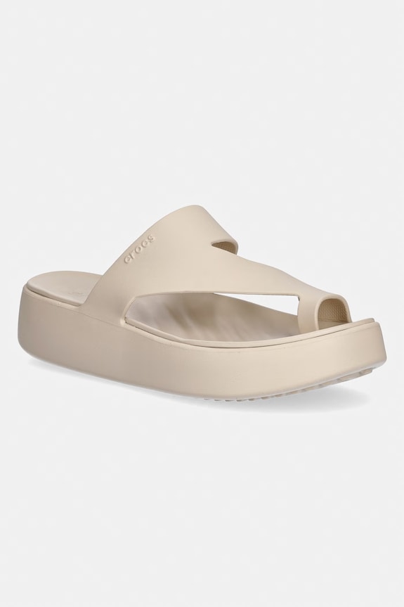 Žabky Crocs Getaway Platform Toe Loop platforma béžová 210834.0LH