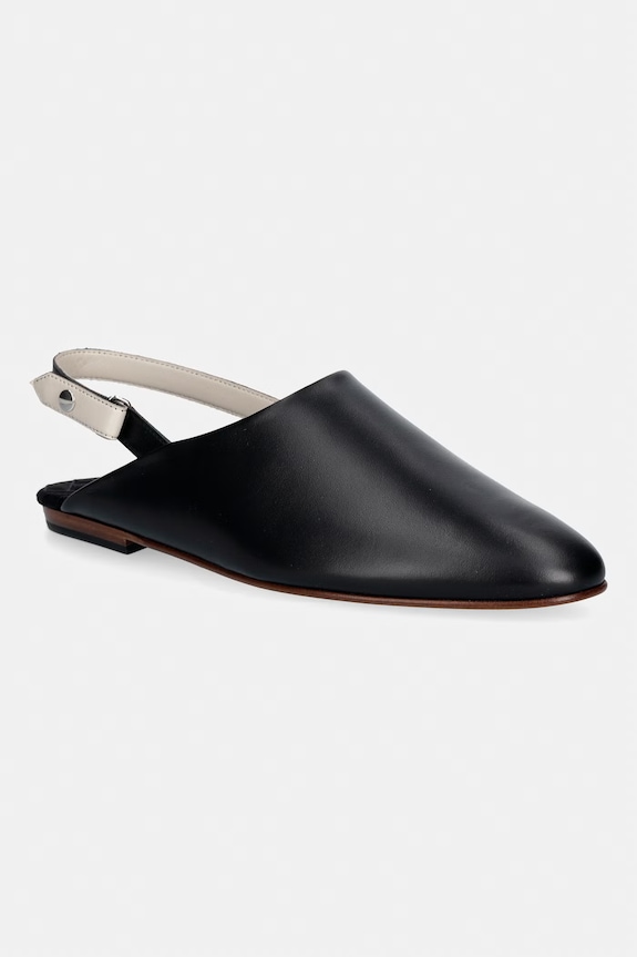 Kenzo Mule baleriny skórzane czarny FF62MU190L50