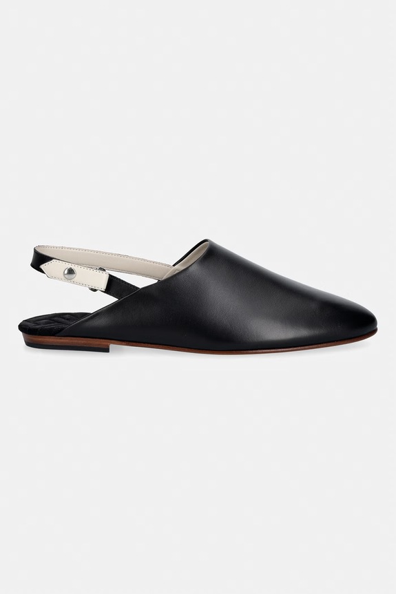 Kenzo Mule baleriny skórzane FF62MU190L50 czarny SS26