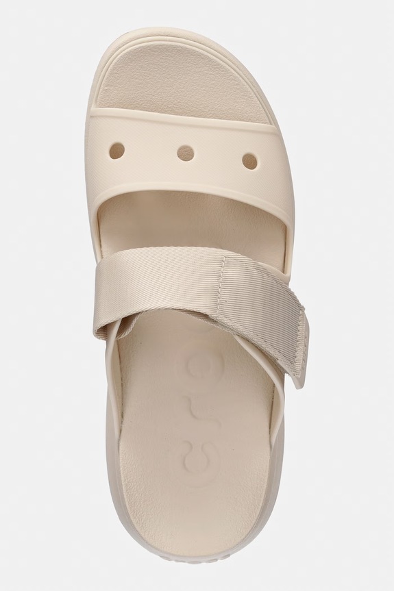 Crocs ciabatte slide sulla banchina da donna Soho Two Strap Sandal W beige 212861.2MC