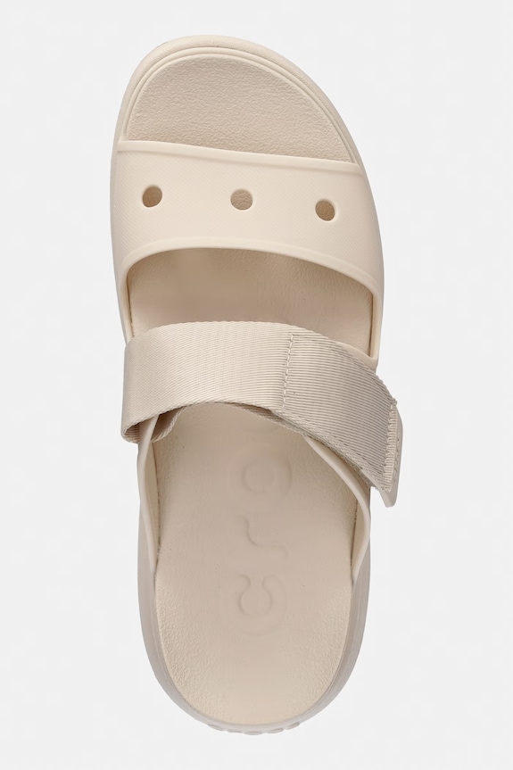 Crocs ciabatte slide sulla banchina da donna Soho Two Strap Sandal W beige 212861.2MC