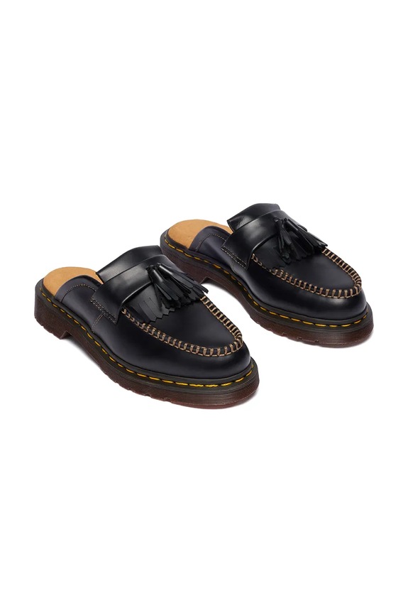 Dr. Martens klapki mules damskie skórzane Adrian Mule DM42359001 czarny SS26