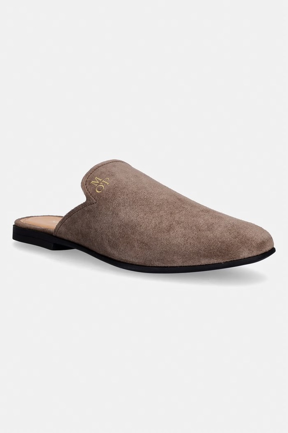 Marc O'Polo papuci din piele Safina 10B piele întoarsă maro 60218673705325