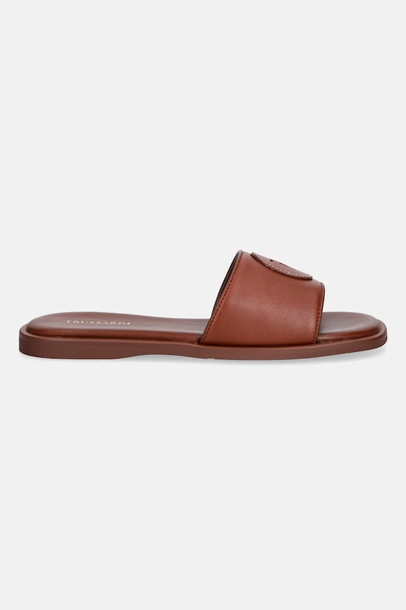 Trussardi klapki damskie skórzane N077S101038N.87 brązowy SS26