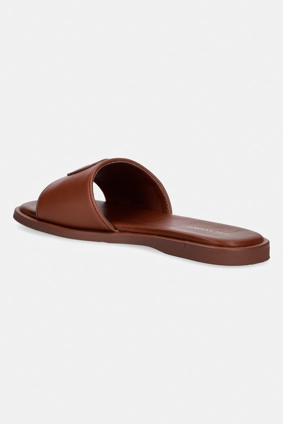 Obuwie Trussardi klapki damskie skórzane N077S101038N.87 brązowy