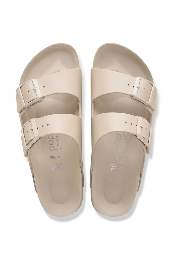 Birkenstock Arizona Flex Platform EXQ LENA papuci cu platformă pentru femei din piele bej 1031470