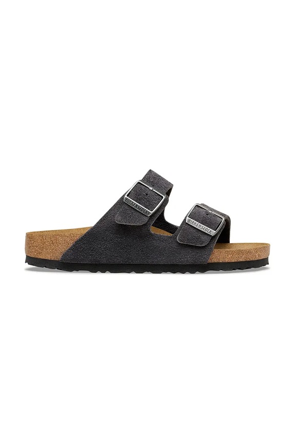 Birkenstock Arizona LEVE klapki damskie zamszowe szary 1031625