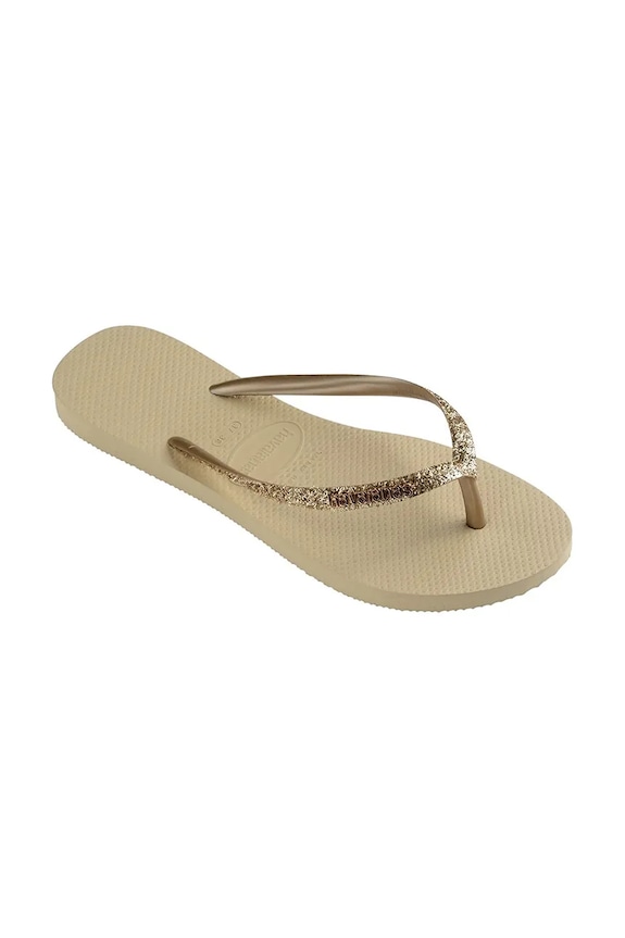 Cipők Havaianas női tangapapucs SLIM GLITTER II 4146975.0154 bézs