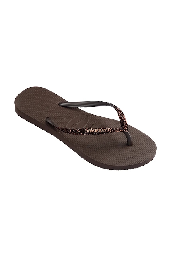 Obuća Havaianas japanke za žene SLIM GLITTER II 4146975.0727 smeđa