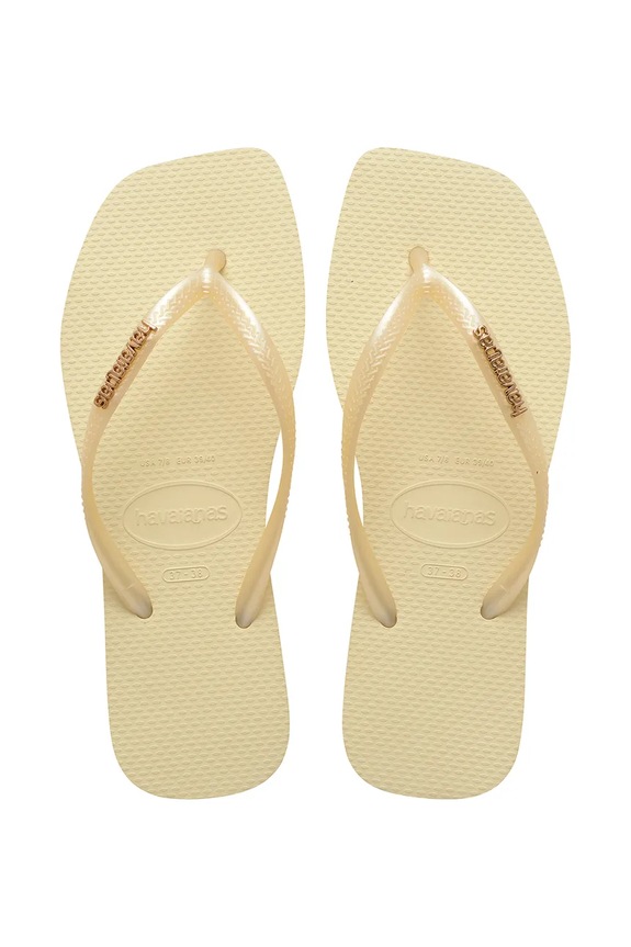 Havaianas Japanke za žene SLIM SQUARE LOGO METALLIC zlatna 4148257.9256