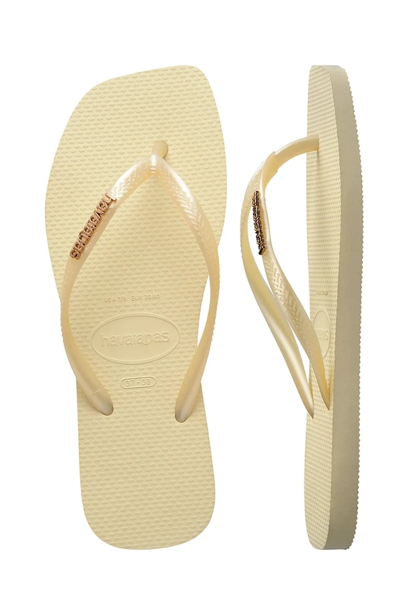 Havaianas Japanke za žene SLIM SQUARE LOGO METALLIC 4148257.9256 zlatna