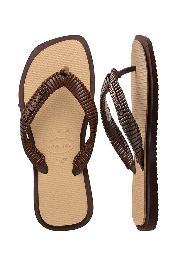 Havaianas japonki damskie TOP SQUARE 4150267.1859 brązowy