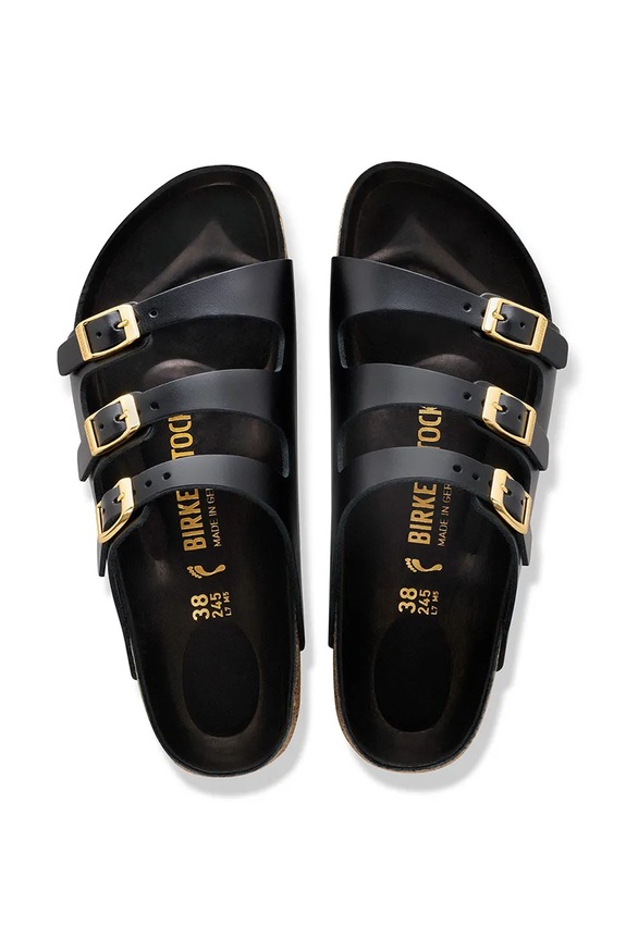 Birkenstock Florida FR pantofle dámské kožené 1032029 černá