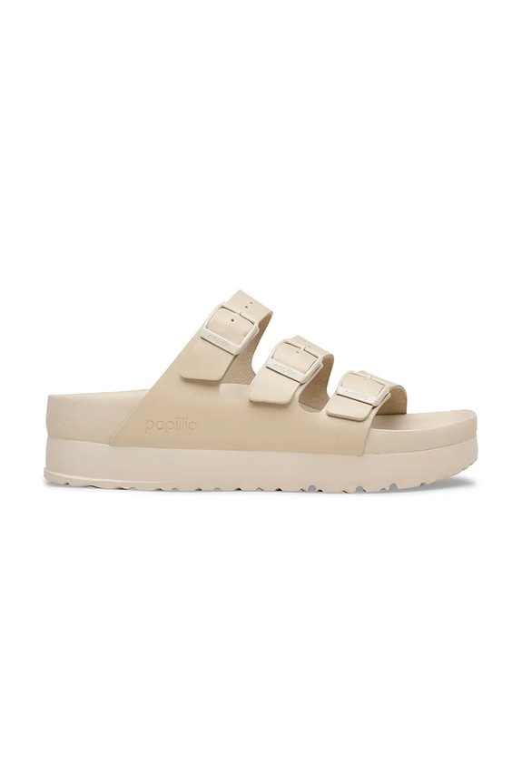 Birkenstock Florida III Flex Platform papuci cu platformă pentru femei din piele altele bej 1031441