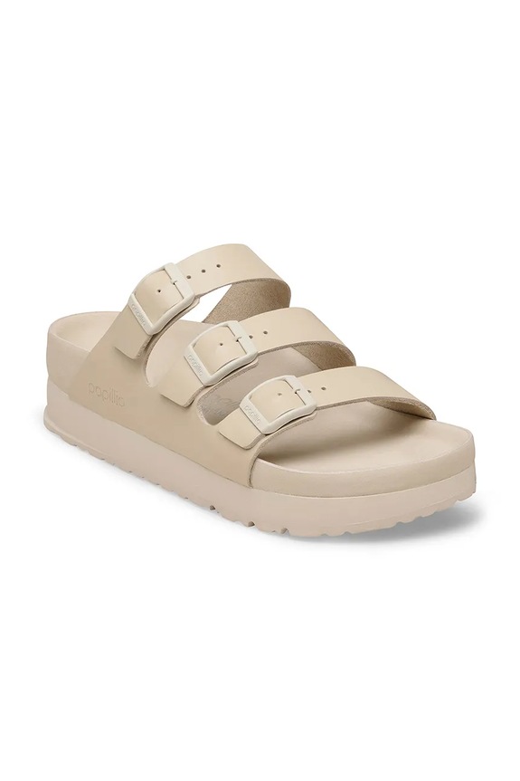 Birkenstock Florida III Flex Platform papuci cu platformă pentru femei din piele 1031441 bej SS26