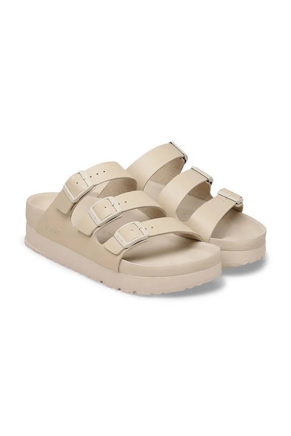 Încălțăminte Birkenstock Florida III Flex Platform papuci cu platformă pentru femei din piele 1031441 bej
