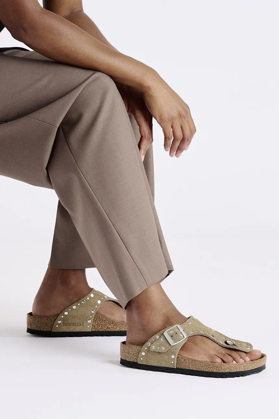 Birkenstock Gizeh Rivet papuci pentru femei din piele întoarsă 1029388