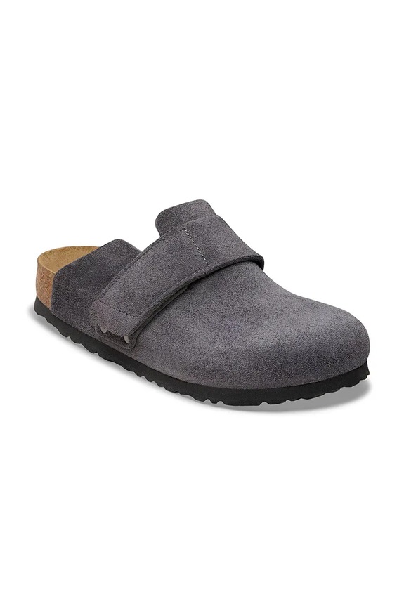 Birkenstock Loma papuci mocasini pentru femei din piele întoarsă 1031652 gri SS26