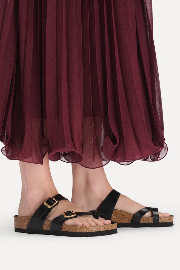 Birkenstock Mayari papuci cu călcâiul deschis de femei din piele 1031425