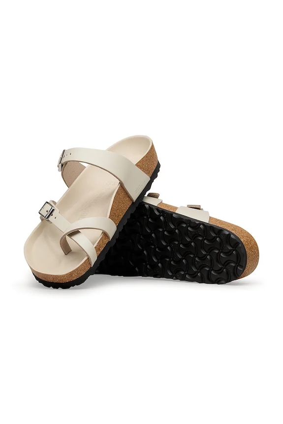 Birkenstock Mayari papuci de femei din piele bej 1031462