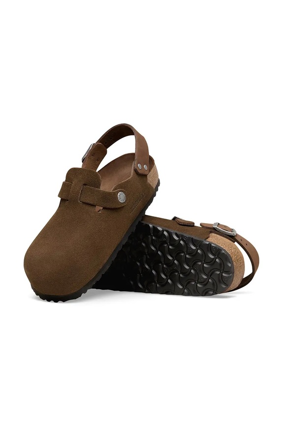 Birkenstock Tokio papuci mocasini pentru femei din piele întoarsă 1032025 maro
