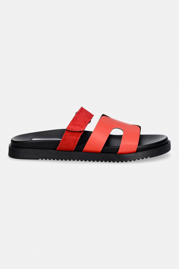 Steve Madden klapki damskie skórzane Missile-E 11003504.728 czerwony SS26