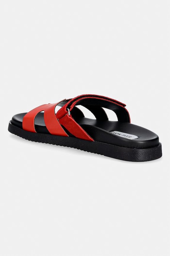 Obuwie Steve Madden klapki damskie skórzane Missile-E 11003504.728 czerwony
