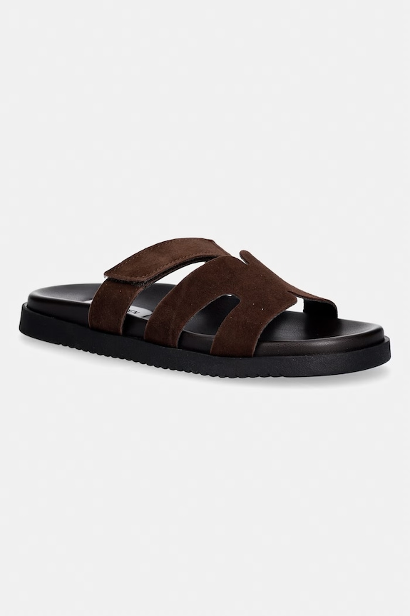 Steve Madden klapki damskie zamszowe Missile-E brązowy 11003504.DBS