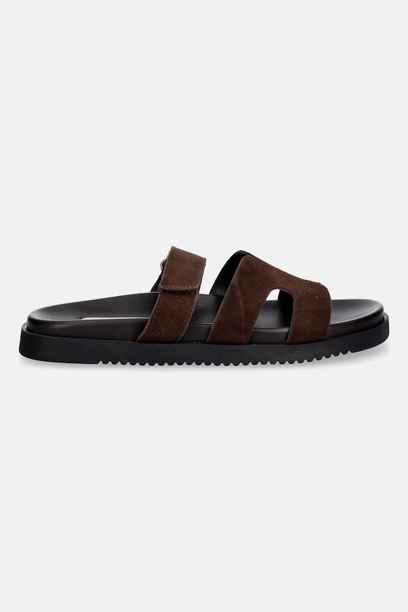 Steve Madden klapki damskie zamszowe Missile-E 11003504.DBS brązowy SS26