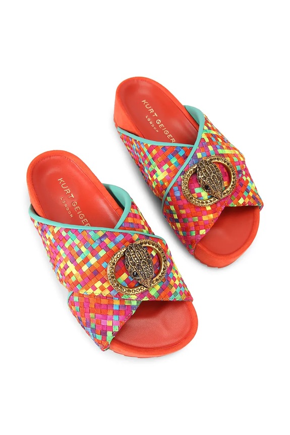 Kurt Geiger London papuci pentru femei Chelsea Cross Strap 3973169609 portocaliu SS26