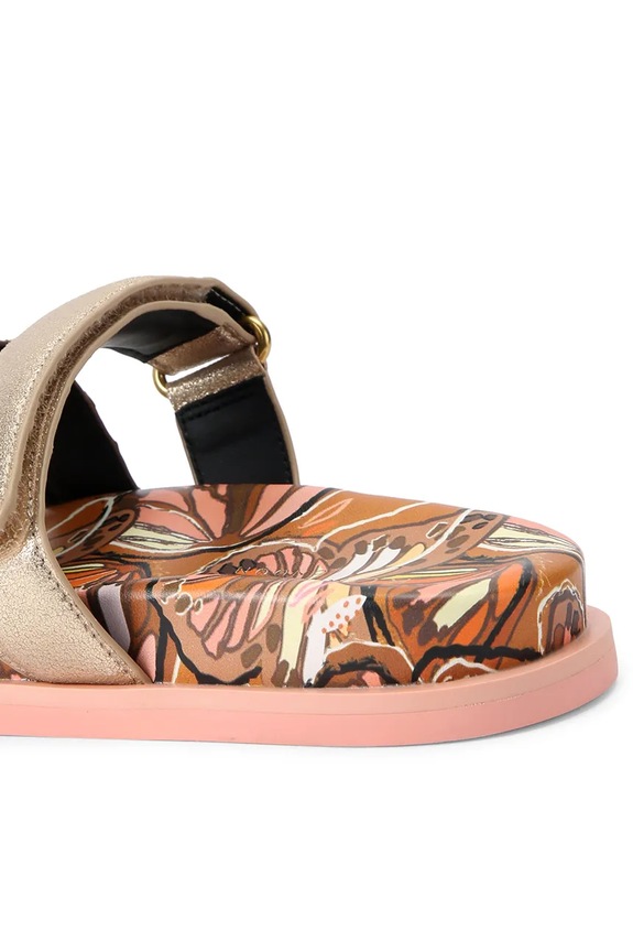 Încălțăminte Kurt Geiger London papuci cu toc plat pentru femei Eagle Cut Out Sandal 4732639779 maro