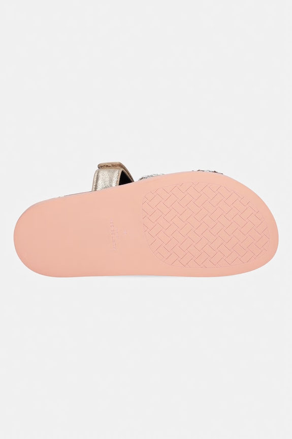 Kurt Geiger London papuci cu toc plat pentru femei Eagle Cut Out Sandal 4732639779 maro