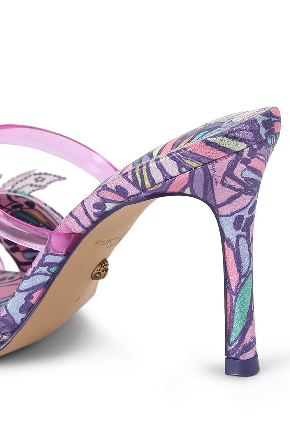 Încălțăminte Kurt Geiger London saboți pentru femei, cu toc cui Butterfly Mule Sandal 5610195069 violet
