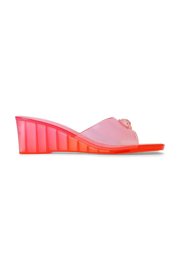 Kurt Geiger London papuci wedges pentru femei Maddison Wedge Mule portocaliu 5613399979