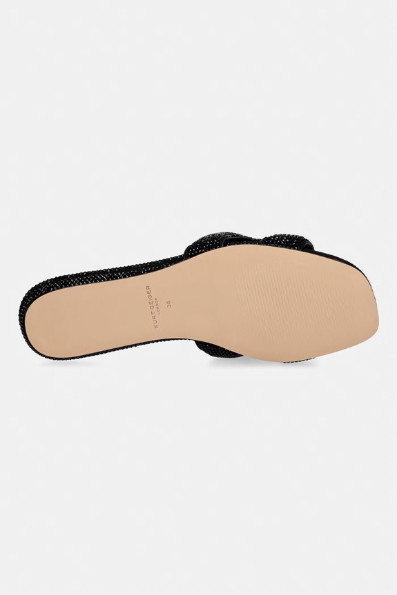 Kurt Geiger London klapki na płaskim obcasie damskie Eagle Cut Out Flat Sdl 5611900209 czarny