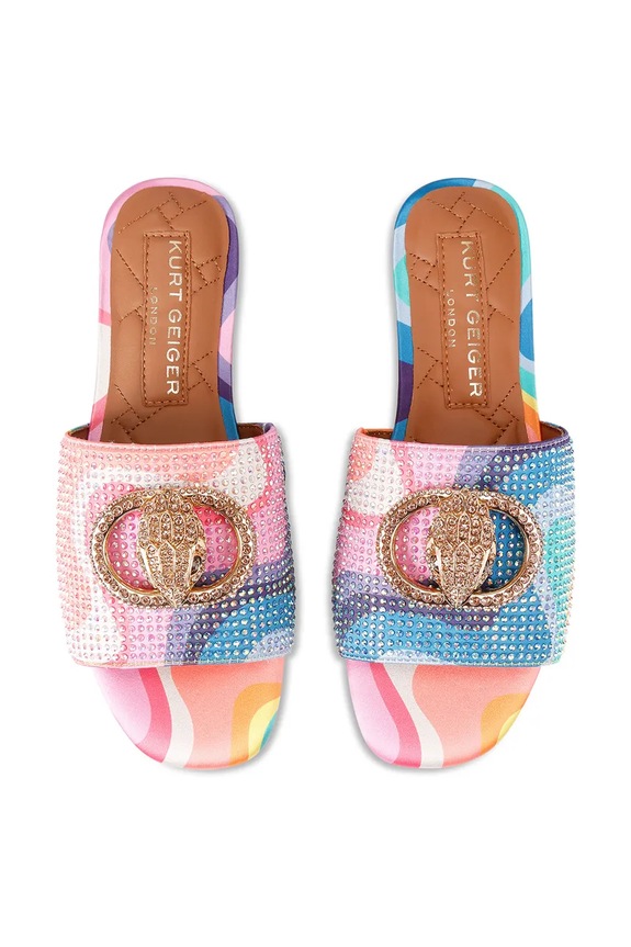 Kurt Geiger London klapki damskie Chelsea Flat Sandal 3416269689 multicolor SS26