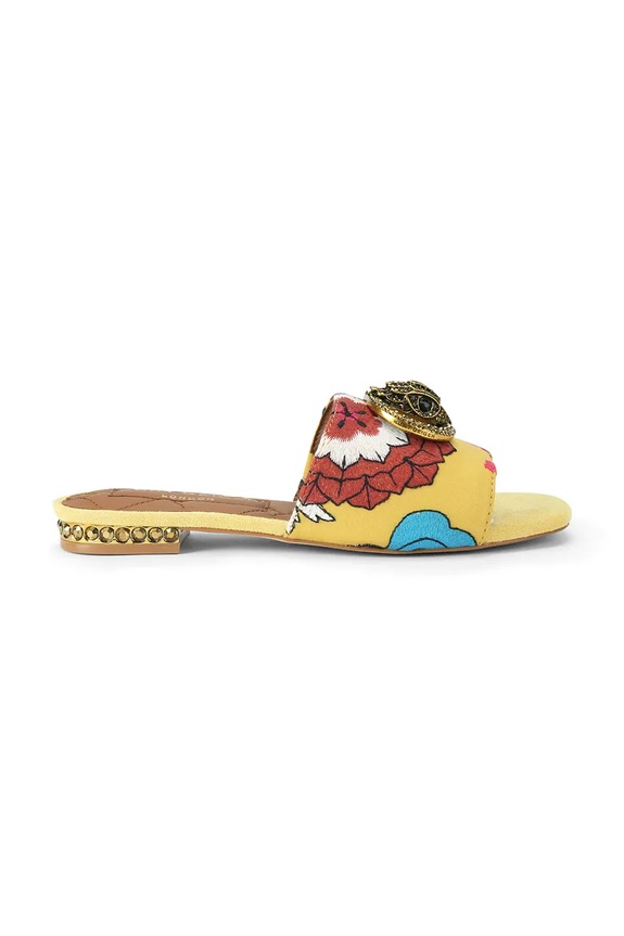 Kurt Geiger London papuci pentru femei Chelsea Flat Sandal galben 3416293689