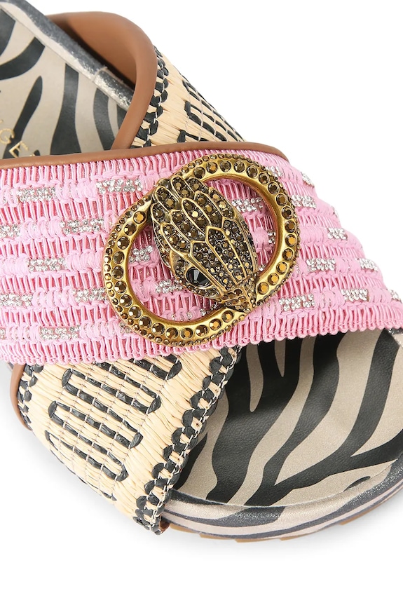 Dámske šľapky na platforme Kurt Geiger London Chelsea Cross Strap ružová 3973157999