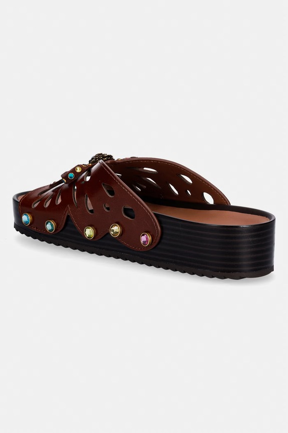 Obuća Kurt Geiger London natikače za žene kožne Boho Butterfly Flat 5596630109 smeđa