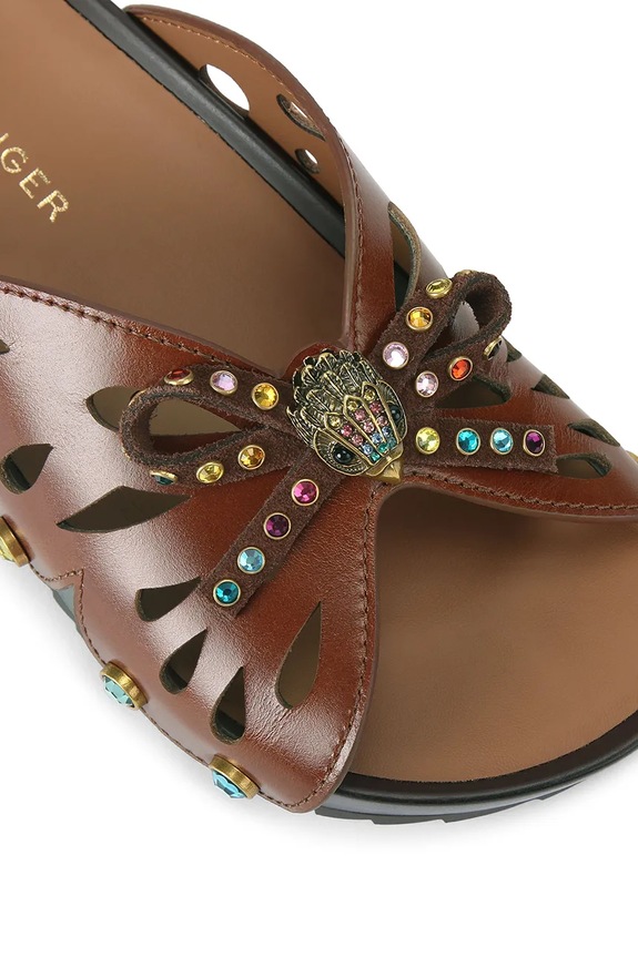 Kurt Geiger London natikače za žene kožne Boho Butterfly Flat smeđa 5596630109