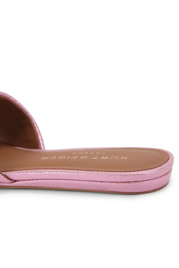 Обувки Kurt Geiger London чехли дамски Kensington Flat Sandal 8496157609 розов