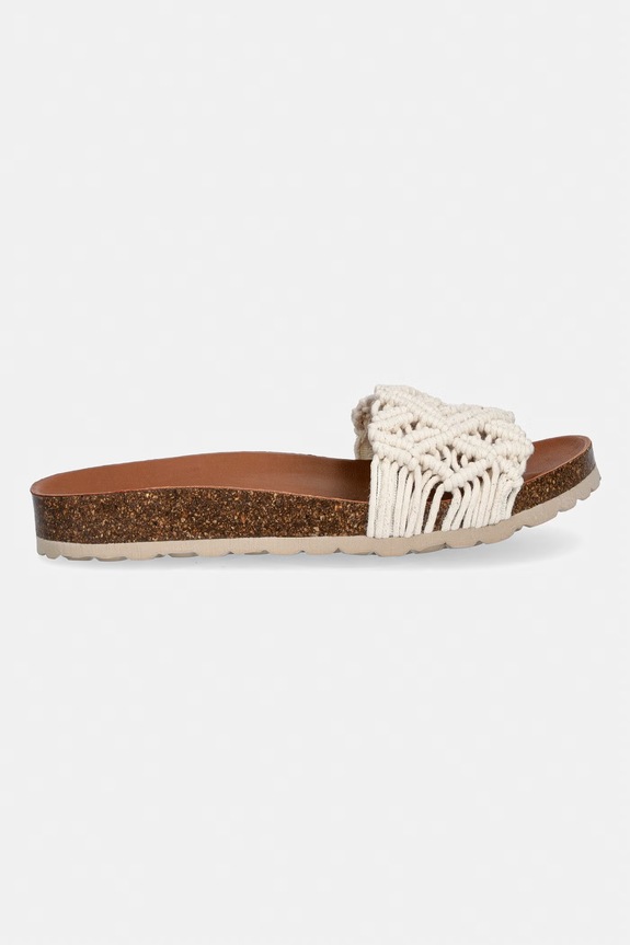 Verbenas šľapky na plochom podpätku dámske RAGA KNOTS 3300480563.CRUDO béžová SS26
