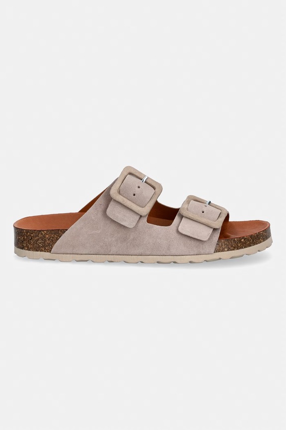 Verbenas klapki damskie zamszowe RANDEL VELOUR 3301870268.PIEDRA beżowy SS26