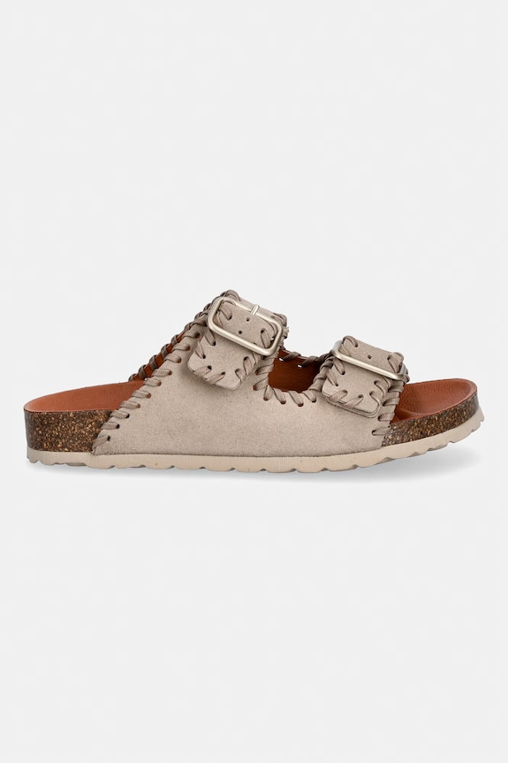 Verbenas papuci pentru femei, din piele întoarsă RANDEL SERRAJE CRAFT 3301871022.CRUDO bej SS26