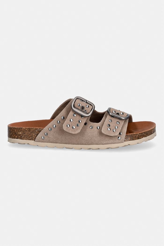 Verbenas šľapky dámske semišové RANDEL SERRAJE TACHAS NAT 3301871146.PIEDRA hnedá SS26