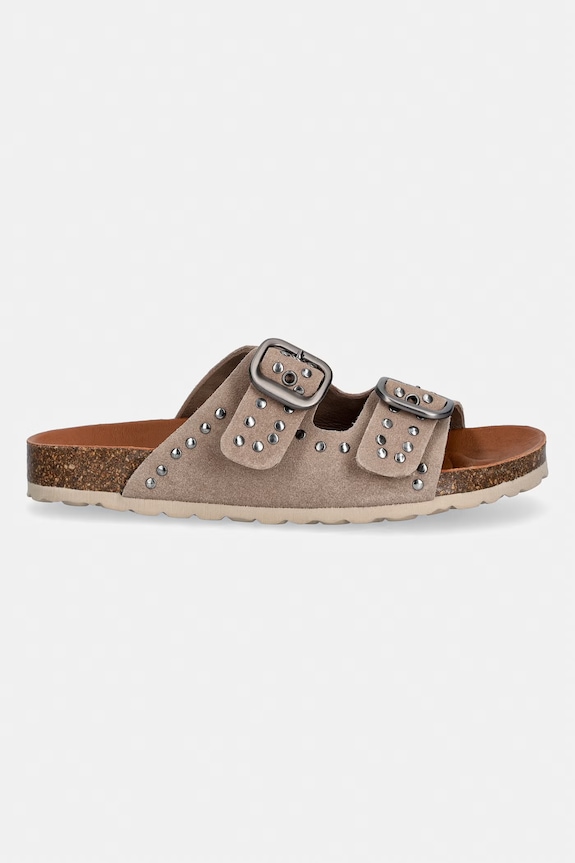 Verbenas šľapky dámske semišové RANDEL SERRAJE TACHAS NAT 3301871146.PIEDRA hnedá SS26